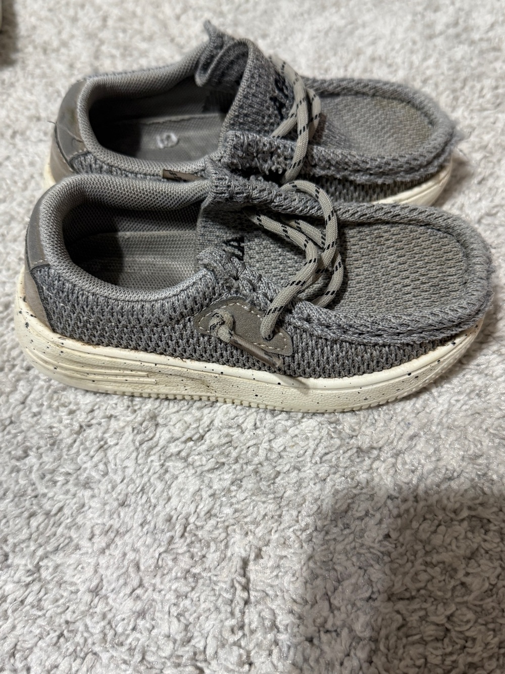 Kids Grey Slip-On Knit Sneakers - Comfortable Everyday Shoes